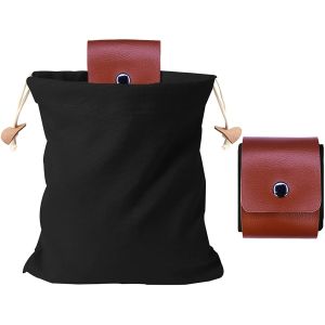 Sac De Recherche De Nourriture, Sac De Bushcraft Pliable, Pochette De Recherche De Nourriture En Toile Cirée (Pu Noir)-Générique - Neuf