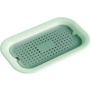 &Eacute;goutter Assiette De Fruits En Plastique Double Couche Plat D'&eacute;gouttage &Agrave; Double Couche &Eacute;gouttoir Avec Bac D'&eacute;gouttage &Eacute;gouttoir D'&eacute;vier De Cuisine &Eacute;gouttoir &Eacute;gouttoir &Eacute;gouttoir &Eacute;gouttoir &Eacute;tag&egrave;re De S - Neuf