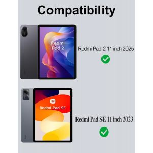 &Eacute;tui Clavier Pour Xiaomi Tablet Redmi Pad 2 11"" 2025 /Xiaomi Redmi Padse Wifi 11"" 2023 - Azerty Fran&ccedil;ais Bluetooth Magn&eacute;tique D&eacute;tachable, Vert Fonc&eacute; - Neuf