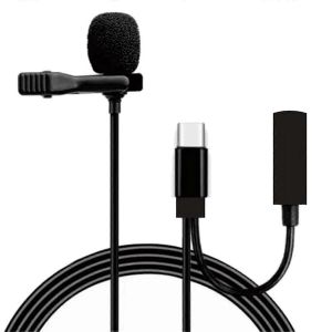 Micro-cravate pour t&eacute;l&eacute;phone portable,carte son vid&eacute;o en direct,enregistrement de cam&eacute;ra,E - Neuf