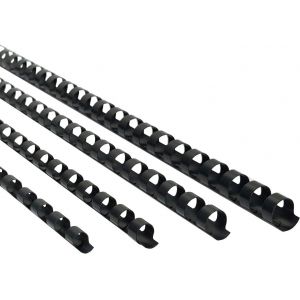 JEXNOVASHOP-RAYSON Peignes de reliure, taille mixte, 21 anneaux, 6 mm 8 mm 10 mm 12 mm Peignes de reliure en plastique, relie entre 20-90 feuilles, A4, noir, paquet de 100 - Neuf