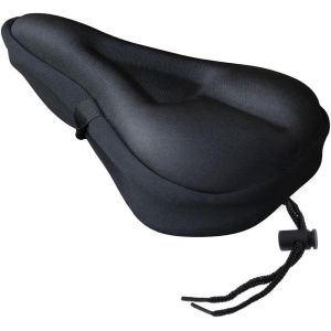 Kal-Housse De Selle En Gel Pour Siège De Vélo D'intérieur Cycle Avec Protection De Selle Imperméable - Parfait Pour Les Hommes, Les Femmes Et Les Enfants - Noir - Neuf