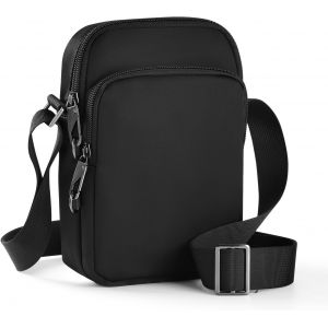 RFCBC-Sac Bandoulière Homme Mini Reporter Petit Modèle avec Blocage RFID & fermeture éclair à verrou, Imperméable Sac de Voyage Pour Téléphon, Sling Bag Femmes Pour Randonnée et Sports - Neuf