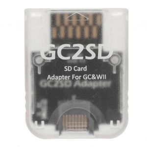GC2SD Lecteur De Carte Plug and Play Portable Professionnel Console De Jeu Micro Adaptateur De Carte De Stockage pour Wii pour GC Transparent - Neuf