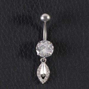 3pcs Piercing De Nombril En Zircon Ananas, Papillon, Pendentif En Cuivre, Pendentif Cygne Micro Incrusté, Boucle De Nombril Hypoallergénique-19# - Neuf