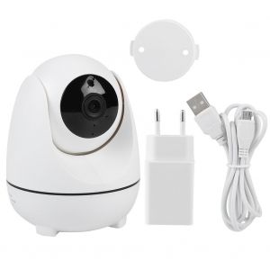 Camera de surveillance PTZ IP Wifi HD 1080P avec suivi automatique, vision nocturne, alarme et detection de mouvement, prise UE - Neuf