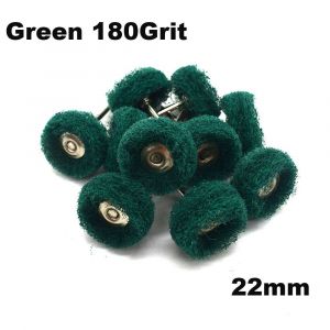 Roues De Polissage En Laine/Coton/Tissu,Tampon De Polissage Pour Bijoux,Brosse Abrasive,Accessoires Dremel Pour Outils Rotatifs,10 Pièces - Type Green 180 Grit - Neuf