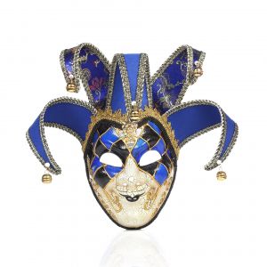 Masque de carnaval d'Halloween, masque de mascarade de Venise en Italie, masque de cosplay de Noël bleu - Neuf