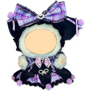 2PCS Accessoires pour 10cm Poup&eacute;es&iquest; V&ecirc;tements violets&iquest; 1 coiffe + 1 jupe porte-jarretelles&iquest;V&ecirc;tements Aadapt&eacute;s pour en Peluche de 10 cm (Ne Contient Pas de poup&eacute;es) - Neuf