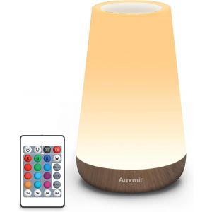 Lampe De Chevet, Veilleuse D'allaitement Nuit, Veilleuse Led Tactile Avec 13 Couleurs Rgb, Rechargeable Usb, Lampe De Chevet Sans Fil T&eacute;l&eacute;commande Pour Chambre Eanfant Salon Camping - Neuf