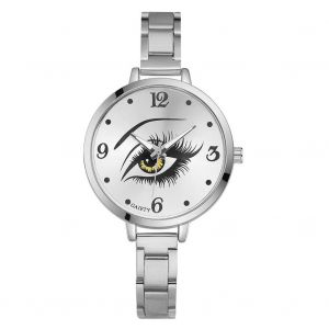 Gaiety Femmes Bright Eye Cadran Bracelet En Alliage Fin Montre &Agrave; Quartz Montre-Bracelet Analogique (Argent) - Neuf