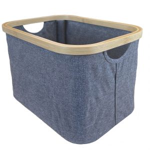 Pani&egrave;re pliante en tissu et bambou - Neuf