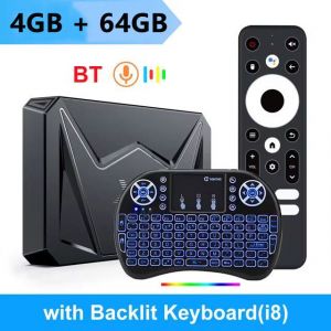 X96Q PRO PLUS TV BOX Smart Android 14 4G 64/32G Allwinner H728 Quad Core 8K 24fps 1000M Ethernet Wifi 6 lecteur multimédia décodeur Top BoX - Type 4G 64G Add keyboard - Neuf