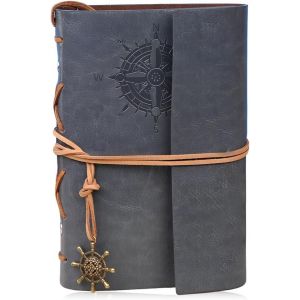 Chenquansarl-Carnet De Note Cuir A7 Journal &Agrave; Spirale Rechargeable Vintage Carnet De Voyage Brun R&eacute;tro Agenda Croquis Dessin Cadeau Pour Anniversaire No&euml;l Fille Gar&ccedil;on Ami Proche - Neuf