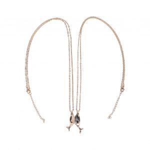 Lot De 2 Colliers Pour Couple En Alliage, Pendentif En Forme De Baleine, Aimante, Accessoire De Bijouterie, Cadeau, Groupe 1 - Neuf