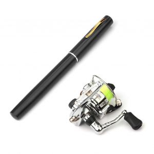 Moulinet De Canne À Pêche Pliable Combo Mini Stylo Kit De Canne À Pêche Télescopique Kit De Moulinet Rotatif - Neuf