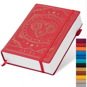 Chenquansarl-S Carnet De Notes A5 À Couverture Rigide À Pointillés 100 G/M² 400 Pages Papier À Lettre Pour Femmes, Hommes, Adolescents (Bélier) - Neuf