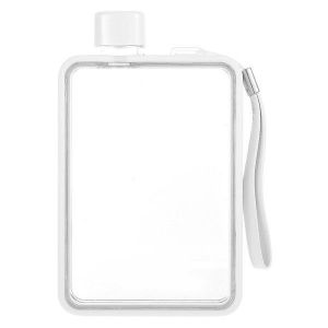 Bouteille D'eau Plate Et &Eacute;l&eacute;gante - Bouteille D'hydratation Portable De 380 Ml Pour Le Sport, La Randonn&eacute;e Et L'utilisation Quotidienne - Conception &Eacute;tanche Et Durable - Neuf