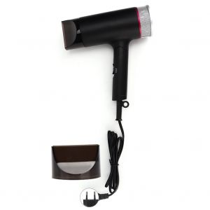 Seche-cheveux electrique pliable a ions negatifs, outil de sechage domestique, noir, prise UE 220 V - Neuf