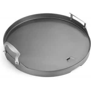 LETNERNY-Plaque Plancha Avec Poignée Amovible, Plaque De Cuisson Pour Large Big Green Egg, Kamado Joe Classic Et Autres Barbecues Céramiques Similaires, Ø 47Cm Plaque De Gril, Bbq Plancha - Neuf
