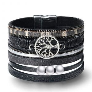 Ensemble De Bracelets En Forme De C?ur, Bracelet Arbre De Vie Pour Femme, Bracelet Enroulé Avec Perles - Neuf