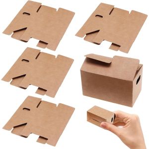 lbgwp60-Lot De 5 Cartons De Déménagement Miniatures Pour Bricolage Et Décoration - 8 X 4,3 X 5 Cm - En Papier Kraft - Idéal Pour Les Maisons De Poupée - Neuf