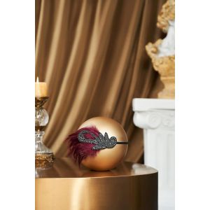 KALANKA-Bandeau vintage ann&eacute;es 1920 avec plumes et perles en cristal - Accessoire de costume Gatsby le Magnifique - Accessoires de costume des ann&eacute;es 20 - Winered - Neuf