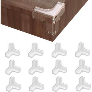 12 Pcs Protection Angle Meuble,Protection Coin De Table Transparent,Protege Coin De Table Bebe,Protege Angle Bebe,Coins De Protection D Angles,Protection Angle Bebe,Coin Table Protection B&eacute;b&eacute; - Neuf