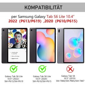 Ersan-Coque Pour Samsung Galaxy Tab S6 Lite 10.4 Pouces 2024/2022/2020 &Eacute;tui Support Rotatif &Agrave; 360 Degr&eacute;s Pu Cuir Housse De Protection Avec Porte-Pencil Pour Galaxy Tab S6 Lite Rose Gold - Neuf