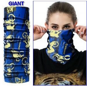 Masque Multifonction Bandeau Tour De Cou Cache-Nez Durag Bleu - Giant - V&eacute;lo Route Vtt Dh Trek Ski Luge Snowboard Moto... - Neuf