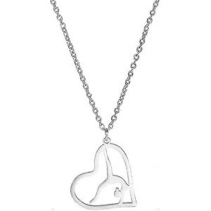 Filles Gymnastique Pendentif Collier Gymnastique Sport Amour Coeur Charme Pendentif Collier Pour Gymnaste Inspiration Bijoux De Mode - Neuf