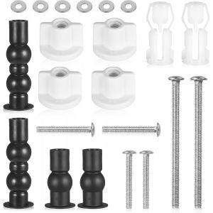 Lot de 4 Fixation Abattant WC, Fixation Cuvette WC en Acier Inoxydable Abattant WC Vis Universelles Toilettes &agrave; Charni&egrave;re Fixations - Neuf