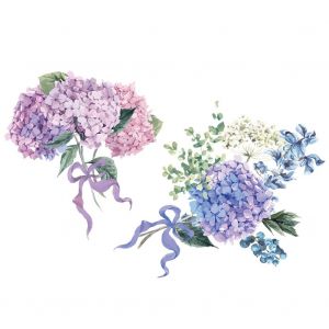 Hjlian Autocollant Mural Amovible A Motif Floral Pour Fenetre, Refrigerateur, Armoire, Decoration D'interieur (B) - Neuf