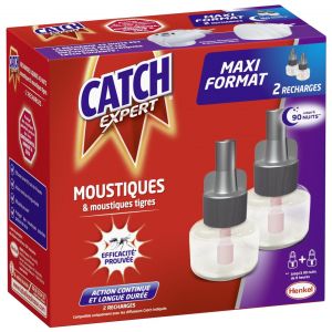 CATCH Recharges Maxi-format X2 recharges 45 nuits Répulsif - Neuf