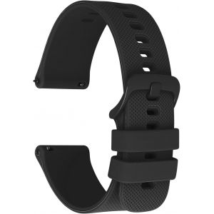 Eryi-Bracelet De Montre En Silicone, Bracelet De Montre À Dégagement Rapide, Étanche, En Caoutchouc Souple, Avec Boucle En Métal Pour Homme Et Femme - Neuf