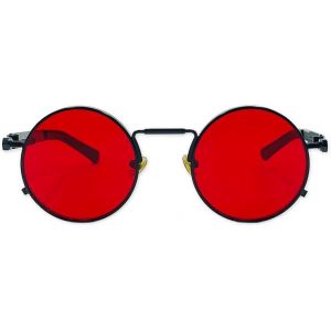 Circulaire Brassé Hommes Métaux Cercle Lunettes De Soleil Femmes Hommes Lunettes De Soleil Protection Uv400 - Neuf