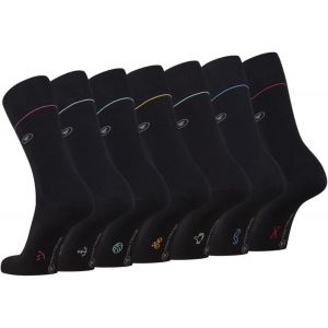 Uaa-Lot De 7 Paires De Chaussettes En Coton Pour Le Quotidien Et Les Loisirs - Chaussettes Sobres Pour Homme Avec Aide Au Tri - Taille 39-42 Et 43-46, Noir , 43-46 - Neuf