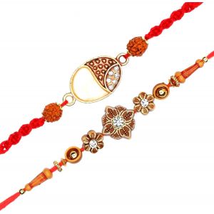 Kal-Lot De 2 Bracelets Rakhi Pour Brother Rakhi Bhai Bhabhi Bhaiya Et Bhatiji Veera Rakhi Raksha Bandhan Rakhi Ensemble Dora Bracelet Kalwa Avec Coffret Cadeau Pour Brother Sister Indian Traditional - Neuf