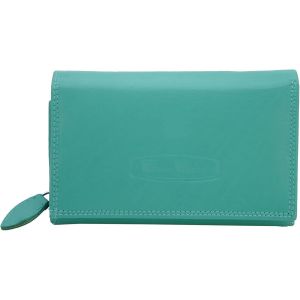 - Grand Portefeuille En Cuir Pour Femme - Avec Protection Rfid - Grand Espace De Rangement - Turquoise - Neuf