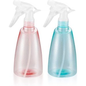 2Pcs Flacons Pulverisateur Vide 500ML, Vaporisateur Bouteilles en Plastique, Bouteille Spray Vide, Flacon Pompe Vide pour Ménage, Jardin, Coiffeur, Plantes, Fleurs - Neuf