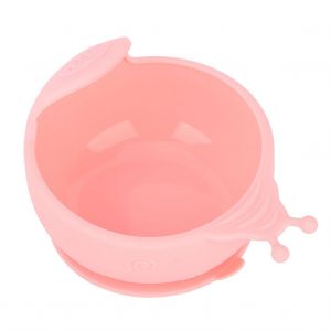 Bol De Complement Alimentaire En Silicone Anti-Chute Pour Bebe Et Enfant, Forme Mignonne, Avec Ventouse (Rose) - Neuf