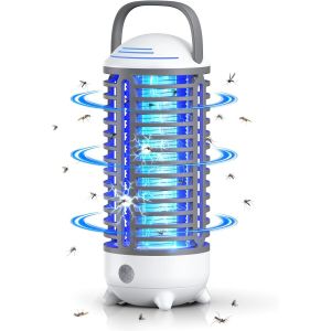 CHECARZHN--NO1-Lampe Anti Moustique, Lampe Anti Mouche, Anti-Mouches, 4200V Uv Tueur D'Insectes Électrique Étanche Anti Insectes Répulsif Efficace Anti-Moustique Portable Pour L'Intérieur Et L'Extéri - Neuf
