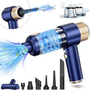 lbgwp60-Aspirateur Voiture, 16000Pa 4 En 1 Mini Aspirateur Sans Fil A Main Avec Aspiration, Soufflage, Gonflable Puissant Vacuum Cleaner, Maison, Bureau, Animaux Domestiques - Neuf