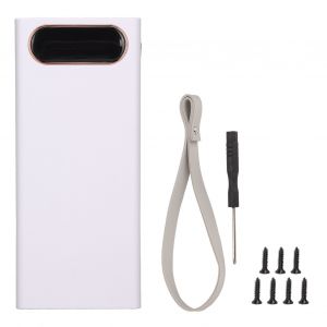 Batterie Externe L16 16 X 18650 A Monter Soi-Meme, 2 Sorties Usb, 22,5 W, Charge Rapide, Boitier Avec Ecran Lcd Et Entree Micro Type-C, Blanc - Neuf