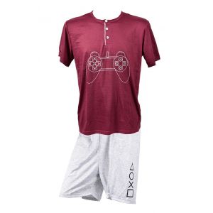 Pyjama Court Gar&ccedil;on Sara Homewear 525 Bordeaux - Neuf