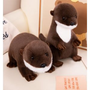 Mignon imitation loutre Paparazzi peluche jouet pour accompagner les enfants spectacle animal de compagnie loutre chiffon poup&eacute;e cadeau 35 cm - Neuf
