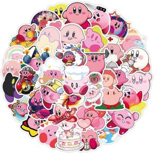 Mignon Cortoon Game Kirby Stickers 50Pcs Cartoon Kirby StarSticker pour bouteille d'eau - Vinyle imperm&eacute;able &agrave; l'eau Autocollants pour ordinateur portable - Neuf
