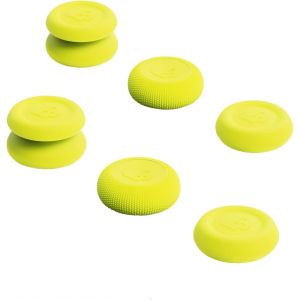 Eryi-Skin, Cqc And Fps Thumb Grip Set Joystick Cap Analog Stick Cap For Nintendo Switch Pro Controller & Ps5 / Ps4 / Slim/Pro Controller - Neon Yellow, 3pairs(6pcs) - Neuf