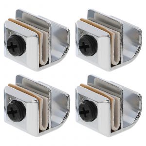 4pcs poign&eacute;e de porte en verre sans poin&ccedil;on en alliage de zinc Accessoire de poign&eacute;e de porte de douche en verre - Neuf