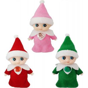 No&euml;l Mini B&eacute;b&eacute; Elfe de Jouets pour les Filles,3Pcs Minuscule Elfe B&eacute;b&eacute;s Poup&eacute;e ,B&eacute;b&eacute; Elfes pour les Enfants de No&euml;l, Nouvel An Cadeaux stuffers - Neuf